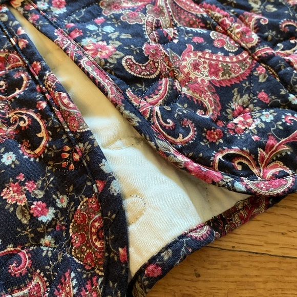 Vintage Quilted Tapestry Structured Jacket With Button Closure Size Small - Picture 6 of 15